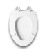 54906 Cotton White Elongated Toilet Seat