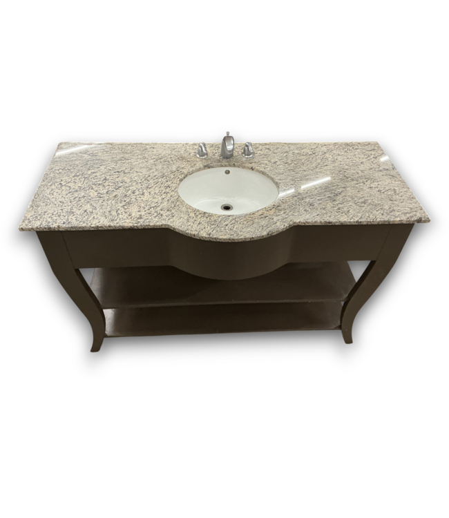 54911 Granite Top Bathroom Vanity 58"w