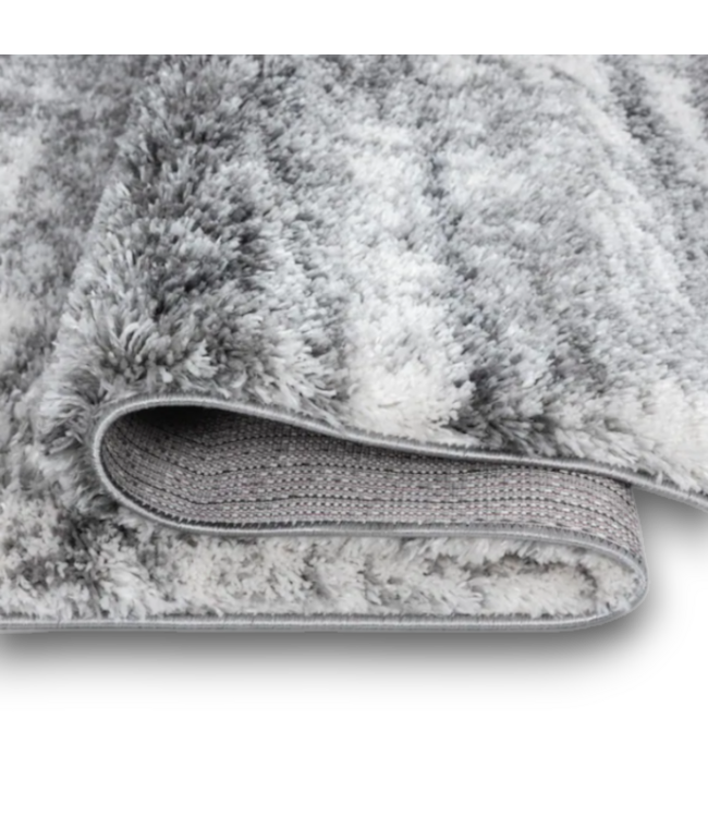 Bud's Warehouse 54912 8 X 10 Grey Polyester Puffy Area Rug