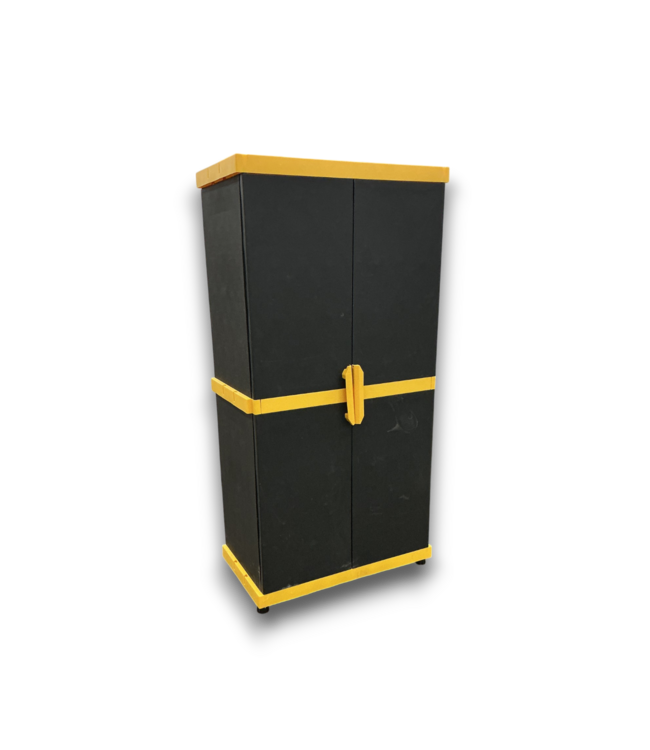 Bud's Warehouse 54923 Black & Yellow Plastic Garage Cabinet