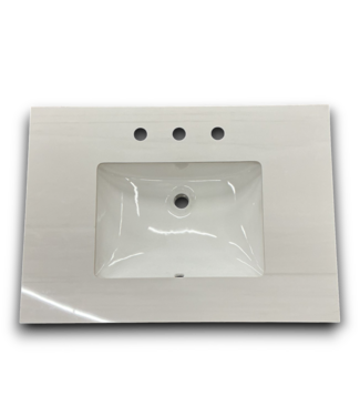 Bud's Warehouse 54936 White Sink With Ceramic Stone Top 31"