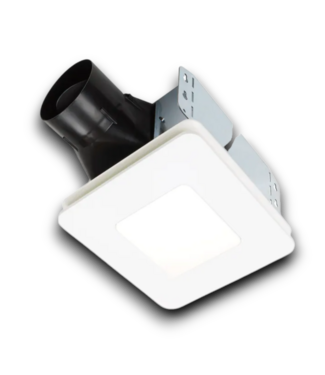 Bud's Warehouse 54955 Roomside Series White Lighted Bathroom Fan