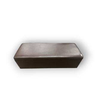 Bud's Warehouse 54925 Brown Faux Leather Storage Ottoman Bench
