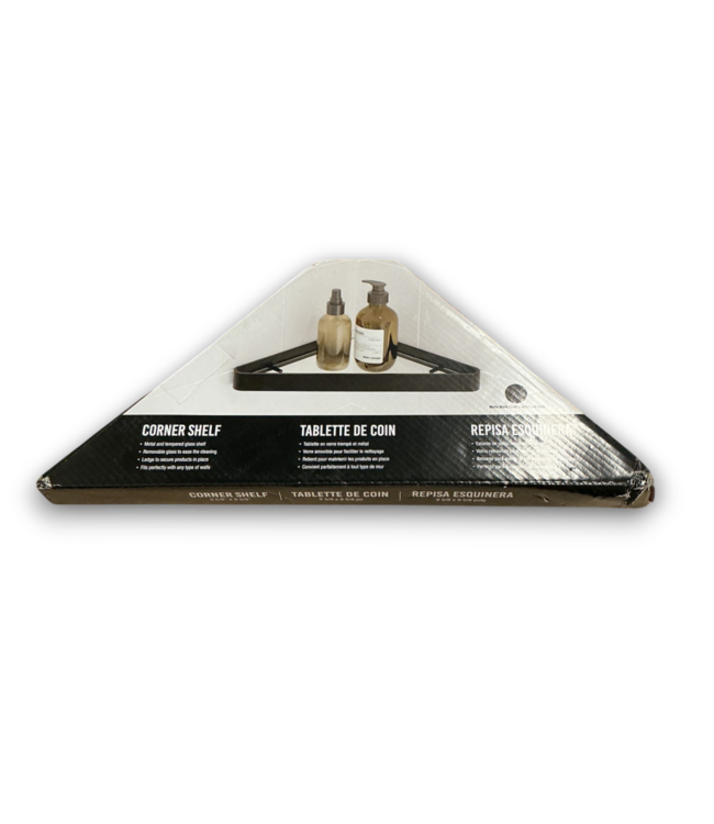 Bud's Warehouse 54961 9 X 9 Bathroom Corner Shelf Glass