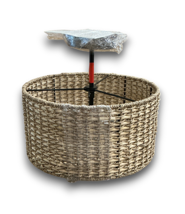 Bud's Warehouse 54972 14” Black Light With Rattan Shade - Ceiling