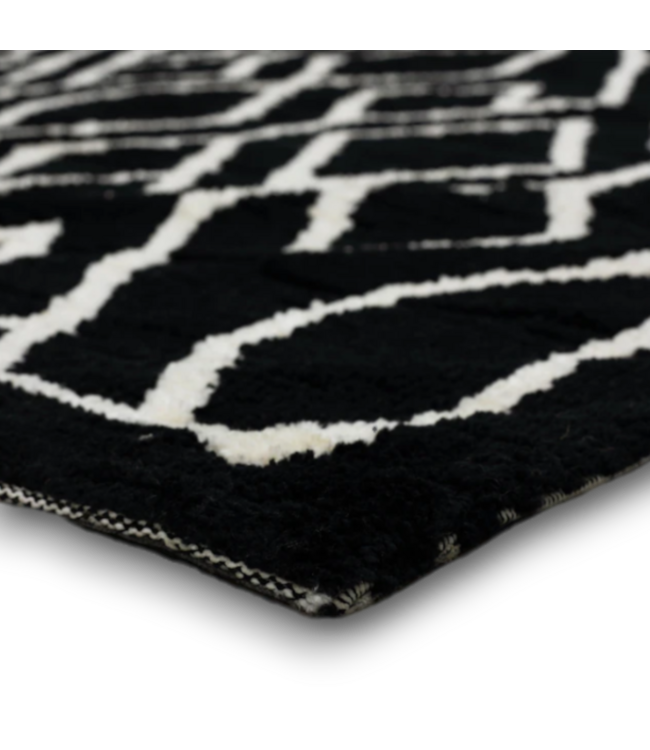 Bud's Warehouse 54980 7 X 10 Black And White Dark Exuberance Rug