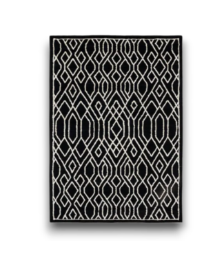 Bud's Warehouse 54980 7 X 10 Black And White Dark Exuberance Rug