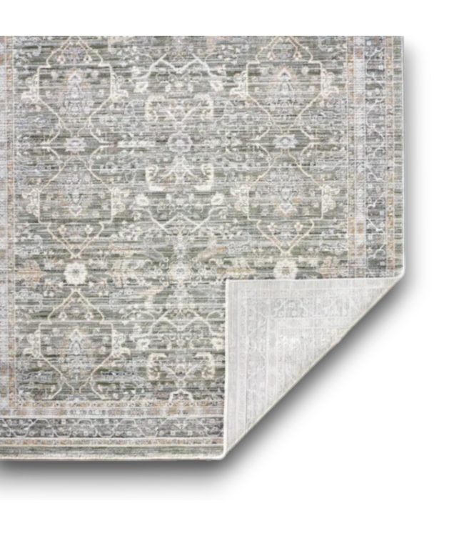 Bud's Warehouse 54982 8 X 10 Green Rectangular Floral Area Rug