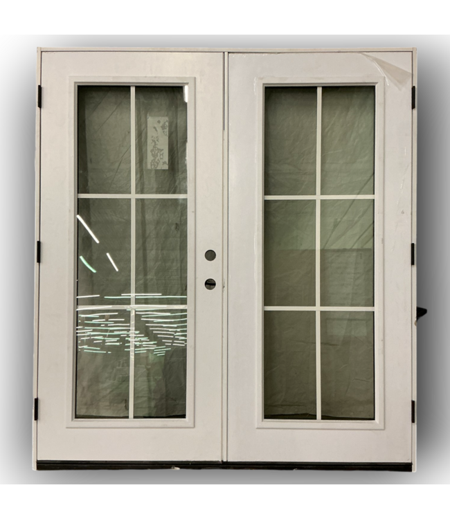 Bud's Warehouse 54999 Full Lite Steel French Prehung Exterior Door With Internal Grids