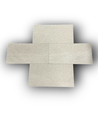 Bud's Warehouse 55001 Solstice White Lined Deco Porcelain Floor & Wall Tile 85 Sq. Ft.
