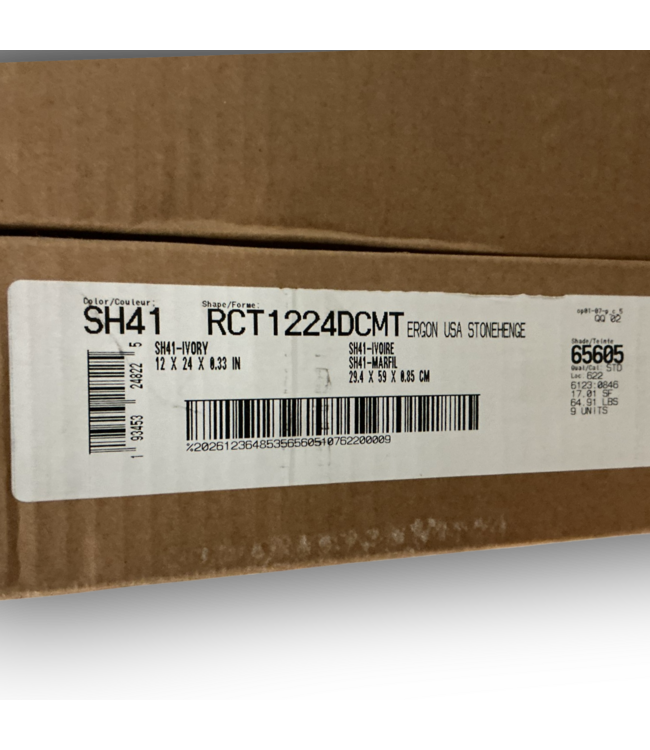 Bud's Warehouse 55001 Solstice White Lined Deco Porcelain Floor & Wall Tile 85 Sq. Ft.