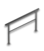 Bud's Warehouse 55025 Outdoor Black Adjustable Aluminum Handrail Fits 4 - 5 Steps
