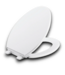 55028 Brevia Plastic Elongated Soft Close Toilet Seat