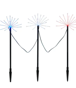 Bud's Warehouse 55030 3 Ct Solar Powered Starburst Lights Led