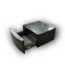 55043 Midnight Steel Laundry Pedestal 15.5"h