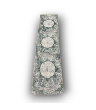 Bud's Warehouse 55050 2 X 6 Teal Ivory Teal Throw Rug Runner