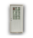 Bud's Warehouse 55054 36 X 80 White Half Lite Grid Exterior Door