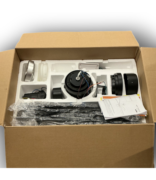 Bud's Warehouse 55066 Black Blade Outdoor Ceiling Fan W/led Light
