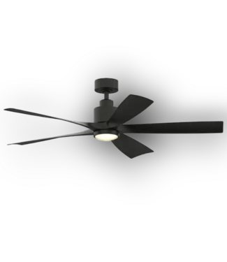 Bud's Warehouse 55066 Black Blade Outdoor Ceiling Fan W/led Light