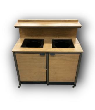 Bud's Warehouse 55075 Double Round Drop Top Waste Receptacle