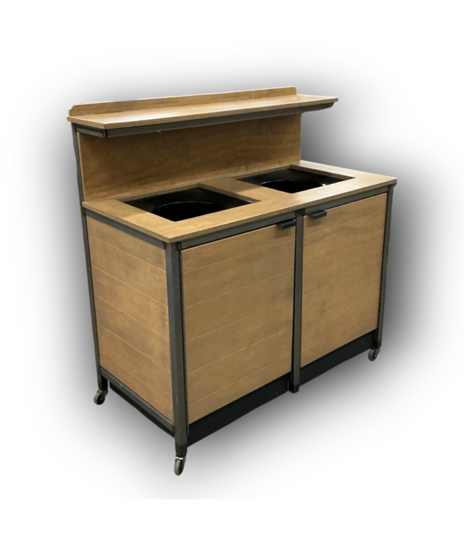 Bud's Warehouse 55075 Double Round Drop Top Waste Receptacle