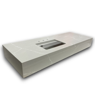 Bud's Warehouse 55092 Multi-purpose Apron Front And Sides Composite Marble Stone Top 67"w