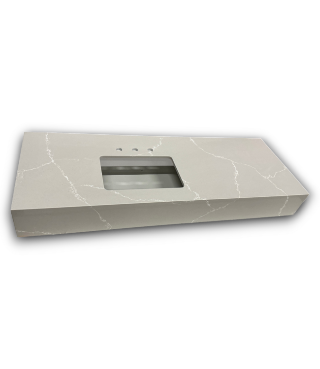 55092 Multi-purpose Apron Front And Sides Composite Marble Stone Top 67"w