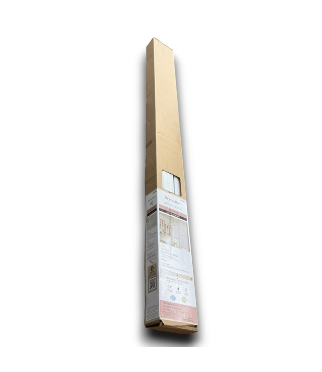Bud's Warehouse 55101 59 X 48 White Wood Cordless Blinds