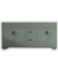 Bud's Warehouse 55086 Double Sink Green Bath Vanity With White Integrated Resin Top 72"