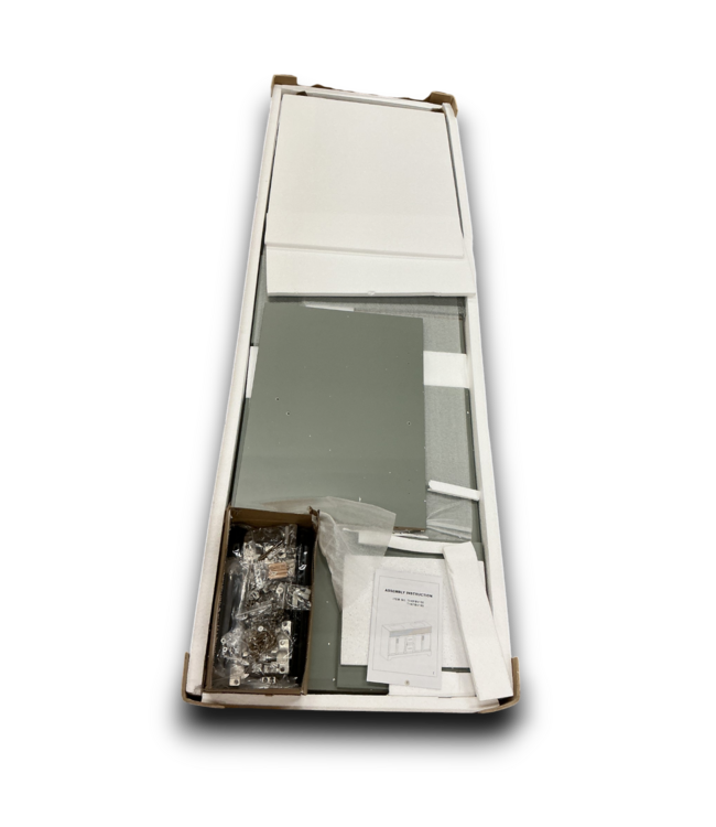 Bud's Warehouse 55086 Double Sink Green Bath Vanity With White Integrated Resin Top 72"