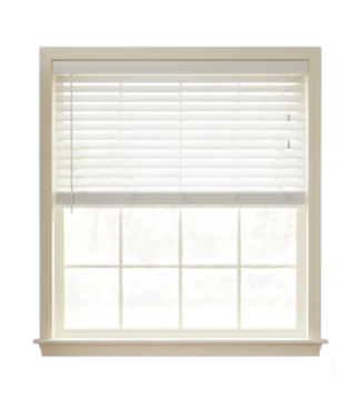 Bud's Warehouse 55094 47 X 48 Cordless White Wood Blinds 2”