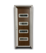 Bud's Warehouse 55104 4 Lite Exterior Steel Door Walnut Right Hand Inswing 32 X 80