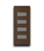 55104 4 Lite Exterior Steel Door Walnut Right Hand Inswing 32 X 80