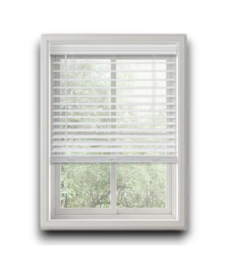 Bud's Warehouse 55090 72” X 64” 2” White Wood Cordless Blinds