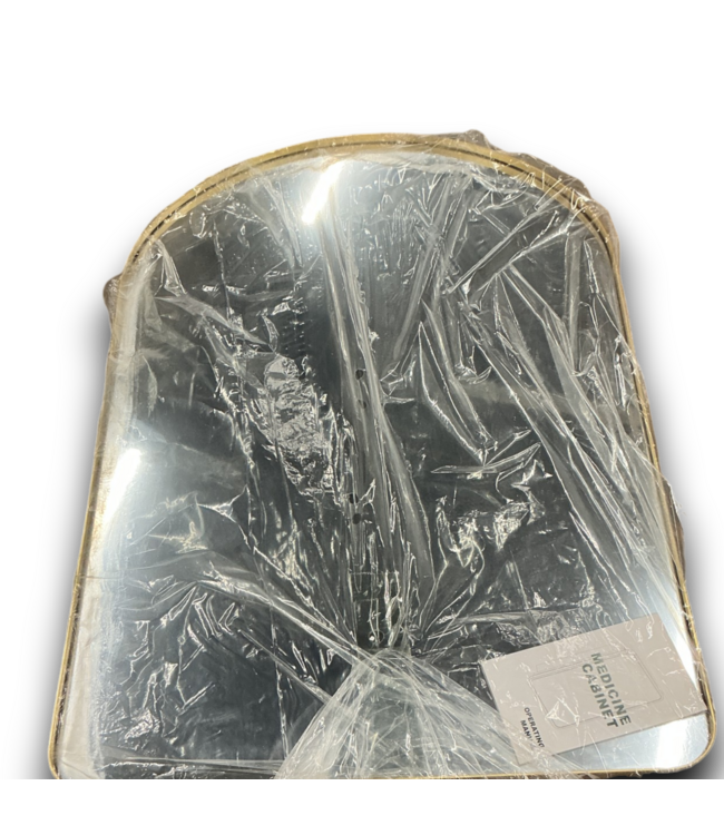 55087 Arched Top Gold Medicine Cabinet 24" X 36"