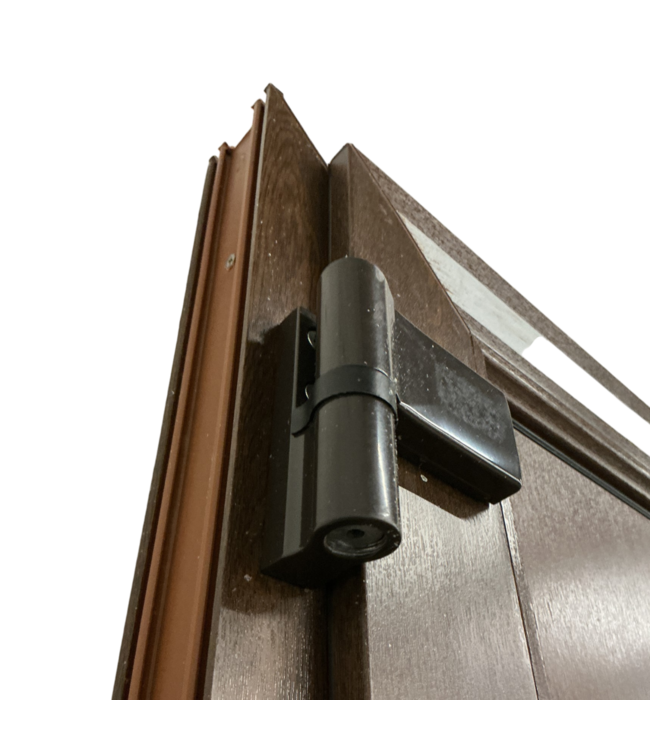 55104 4 Lite Exterior Steel Door Walnut Right Hand Inswing 32 X 80