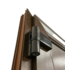 55104 4 Lite Exterior Steel Door Walnut Right Hand Inswing 32 X 80
