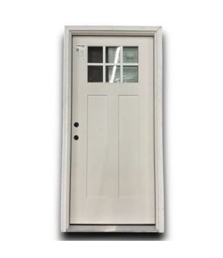 Bud's Warehouse 55110 36 X 80 Prehung Top Quarter Light Exterior Door