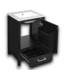 Bud's Warehouse 55111 Ready To Assemble Black Bathroom Vanity With Ceramic Sink 20"