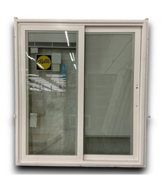 Bud's Warehouse 55113 250 Series White Vinyl Sliding Patio Door With Blinds 71.25"w