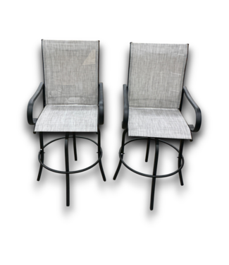 Bud's Warehouse 55117 Patio Swivel Metal Outdoor Bar Stools Set Of 2