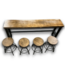 Bud's Warehouse 55118 Industrial Style Pub Table Set