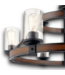 55129 Seeded Glass 9-light Metal Chandelier