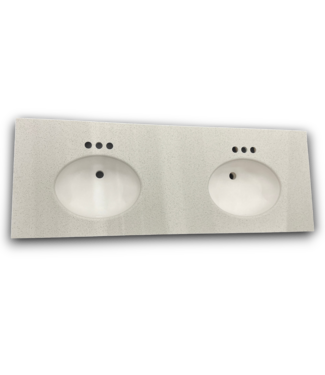 Bud's Warehouse 55133 Double Undermount Formica Sink Top 60"w