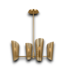 Bud's Warehouse 55135 Plivot 4-light Medium Chandelier