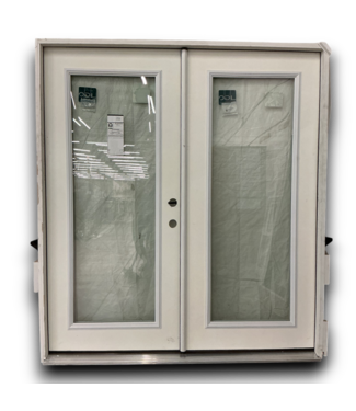 Bud's Warehouse 55138 F-3500 Full Lite Primed Fiberglass French Patio Door 71.5"w