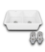 55139 Undermount Fireclay Double Equal Bowl Kitchen Sink