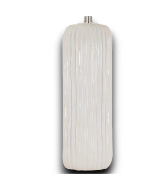Bud's Warehouse 55142 Cream Glaze Table Lamp With Linen Shade