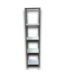 Bud's Warehouse 55165 Aluminum 4-tier Shelving Unit