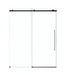Bud's Warehouse 55166 Selby Matte Black Frameless Sliding Shower Door 59.1875" To 60"w
